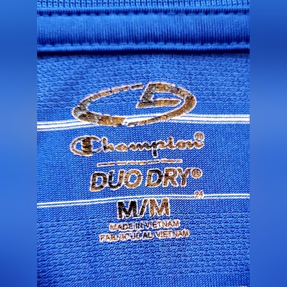 Champion Golf Polo in Blue Stripes, Mens Size M - Picture 5 of 5